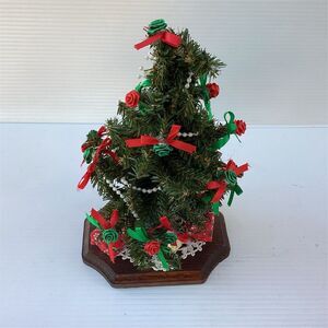Abaodam Vintage Dollhouse Miniature Christmas Tree Decor